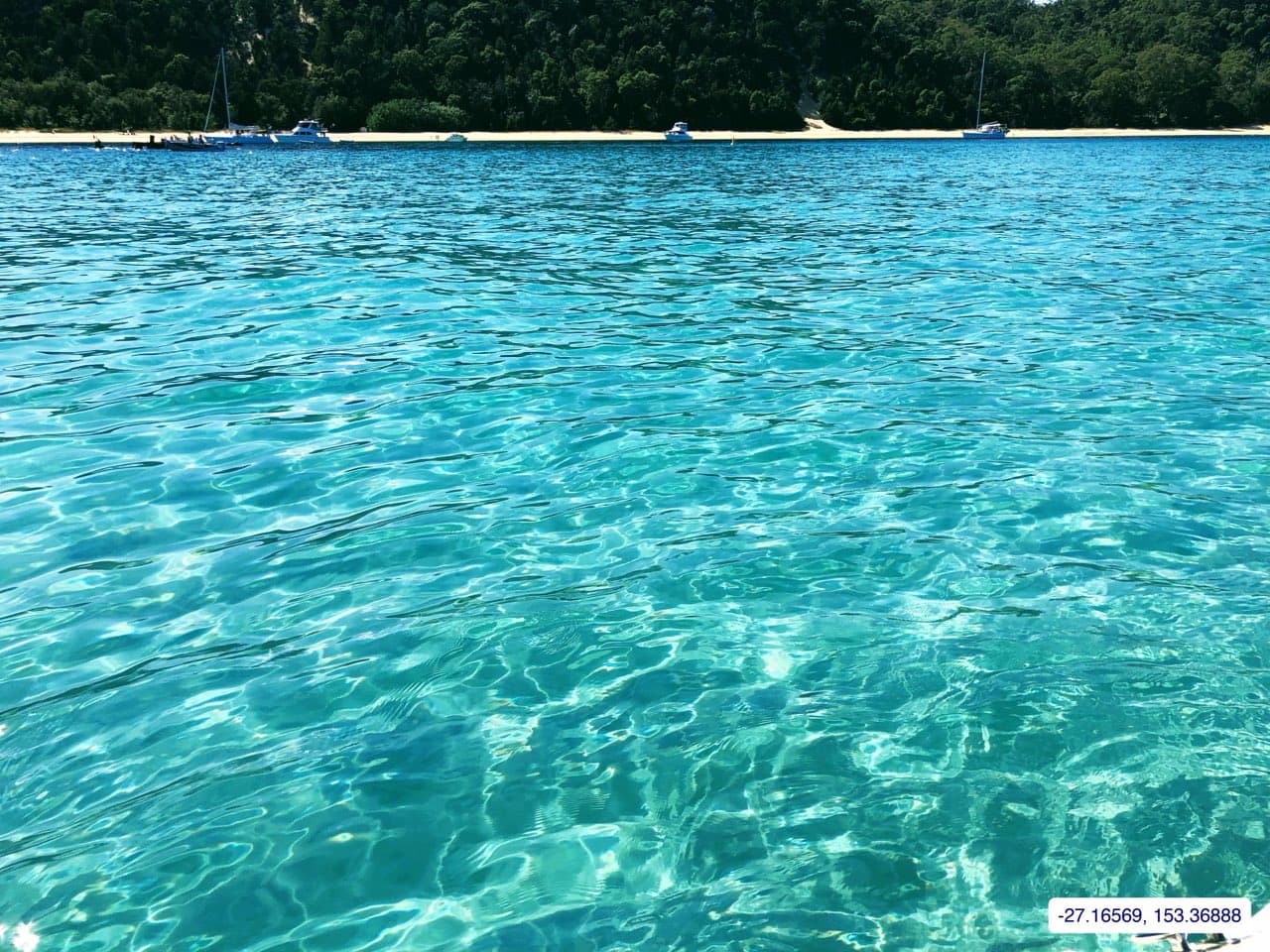 Photograph taken near Moreton Island