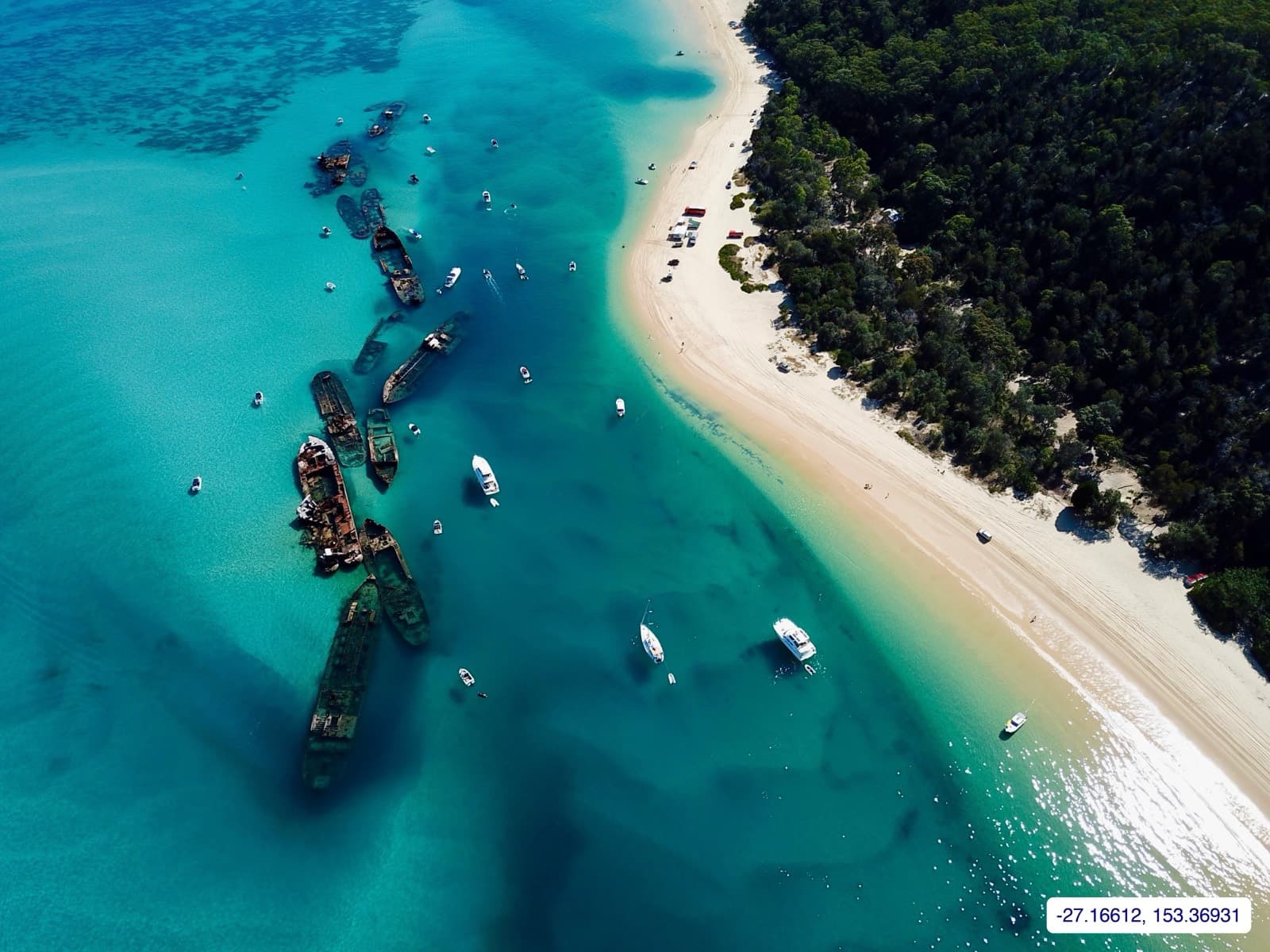 Photograph taken near Moreton Island
