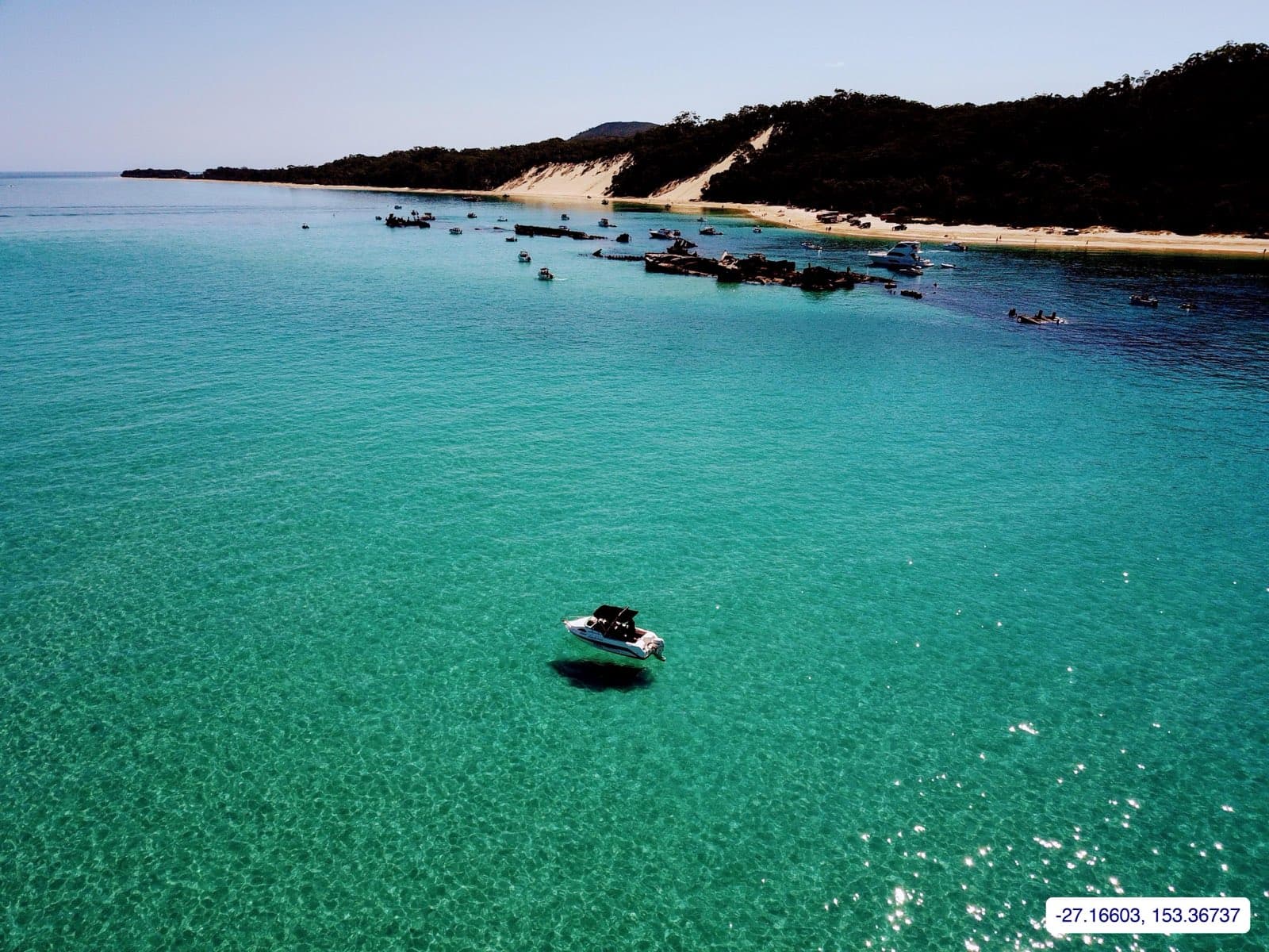 Photograph taken near Moreton Island
