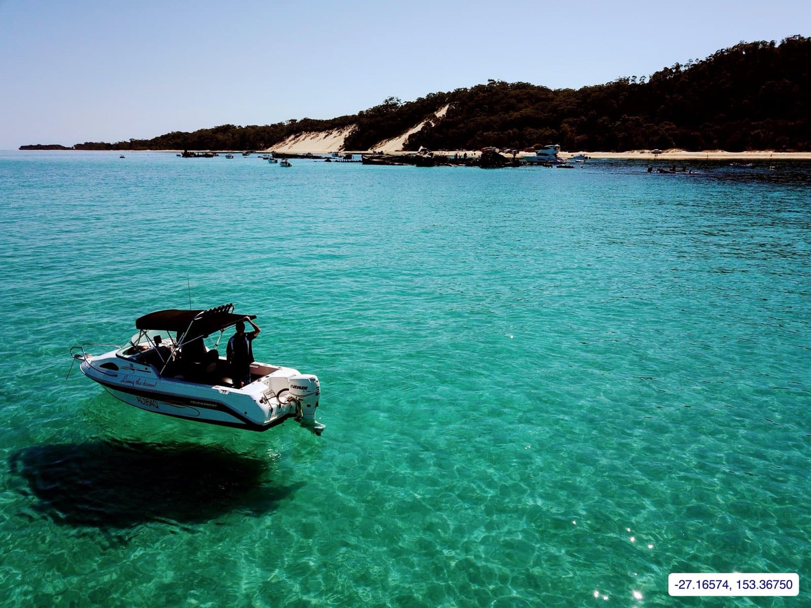 Photograph taken near Moreton Island