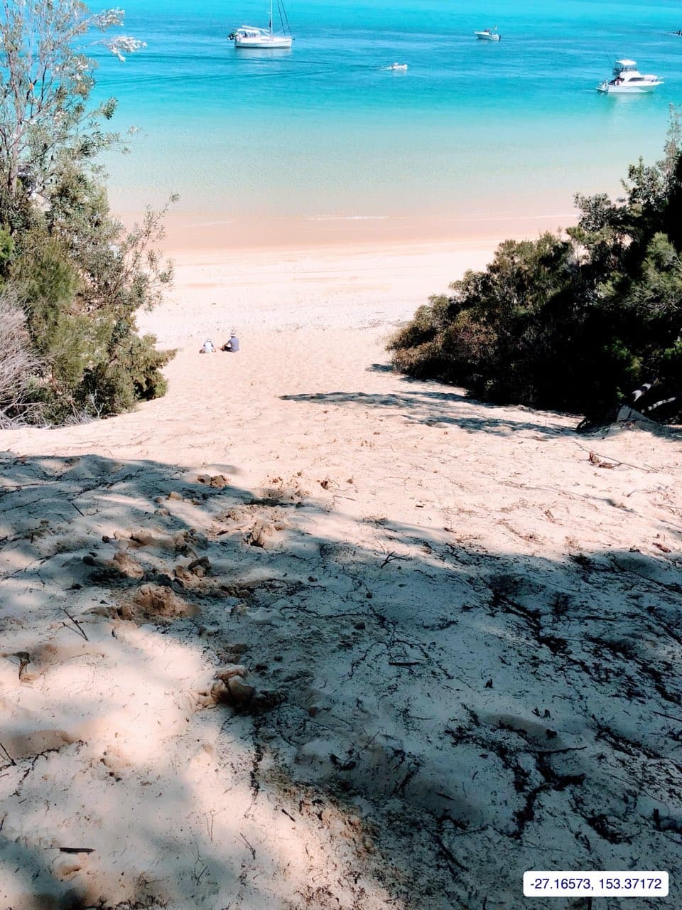 Photograph taken near Moreton Island