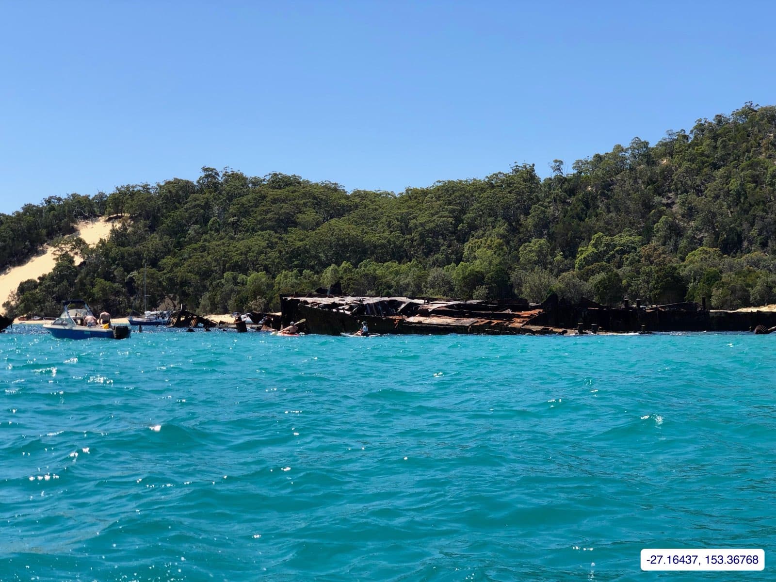 Photograph taken near Moreton Island