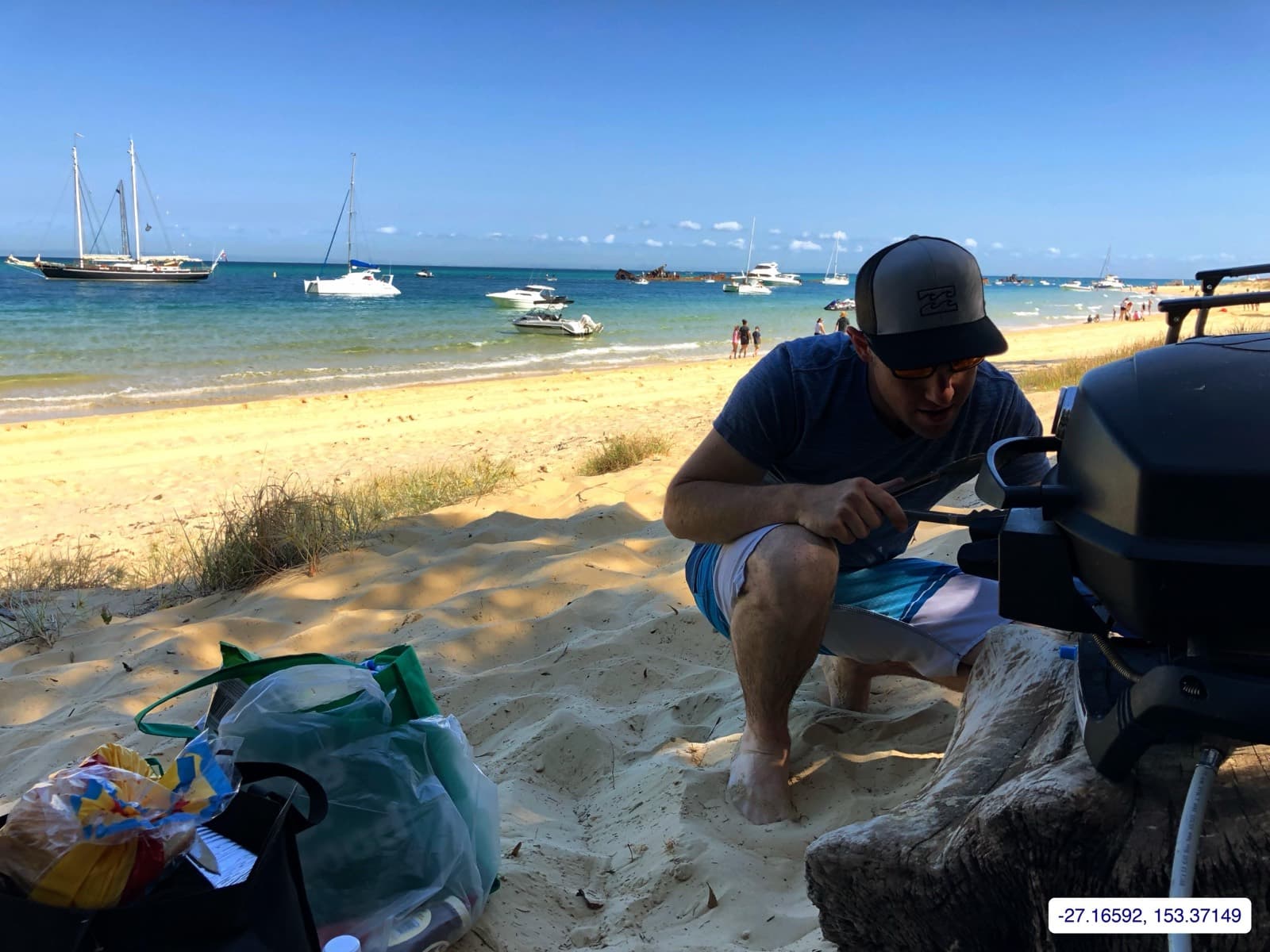 Photograph taken near Moreton Island