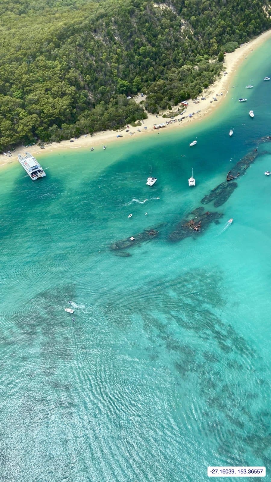 Photograph taken near Moreton Island