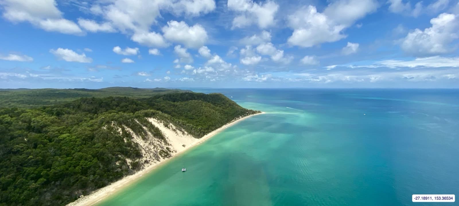 Photograph taken near Moreton Island
