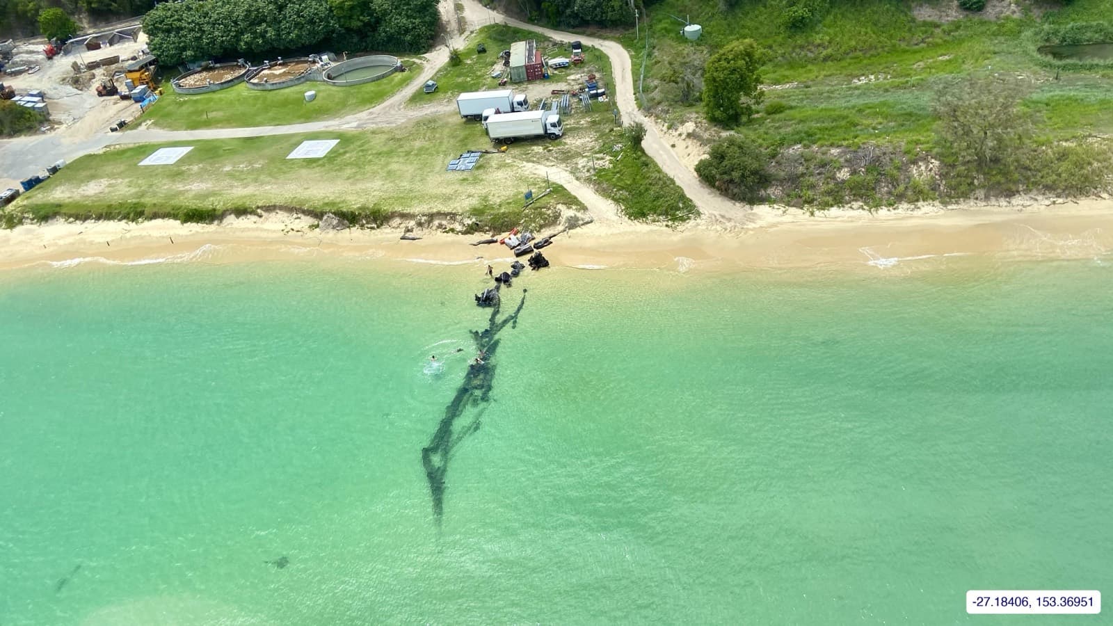 Photograph taken near Moreton Island