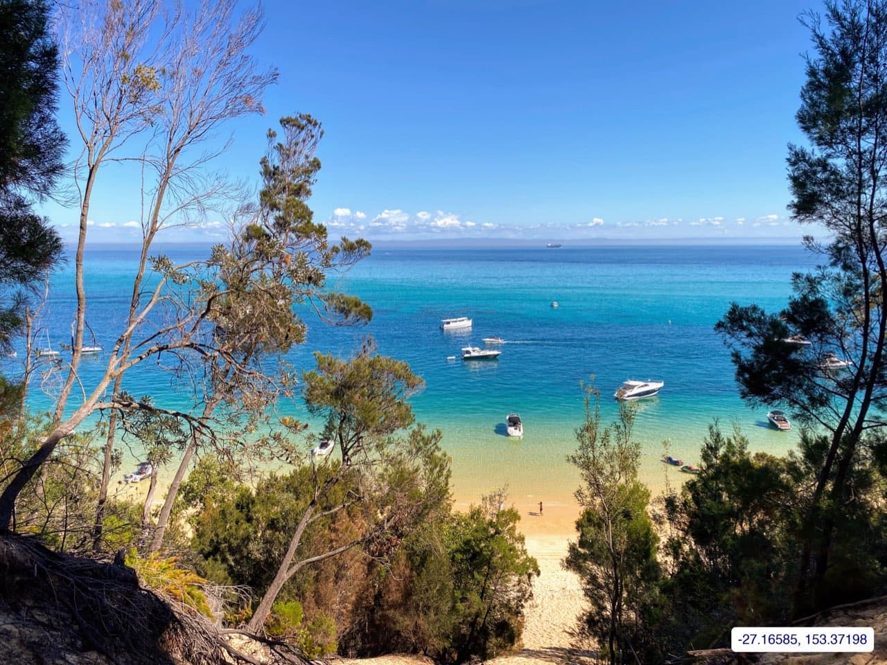 Photograph taken near Moreton Island