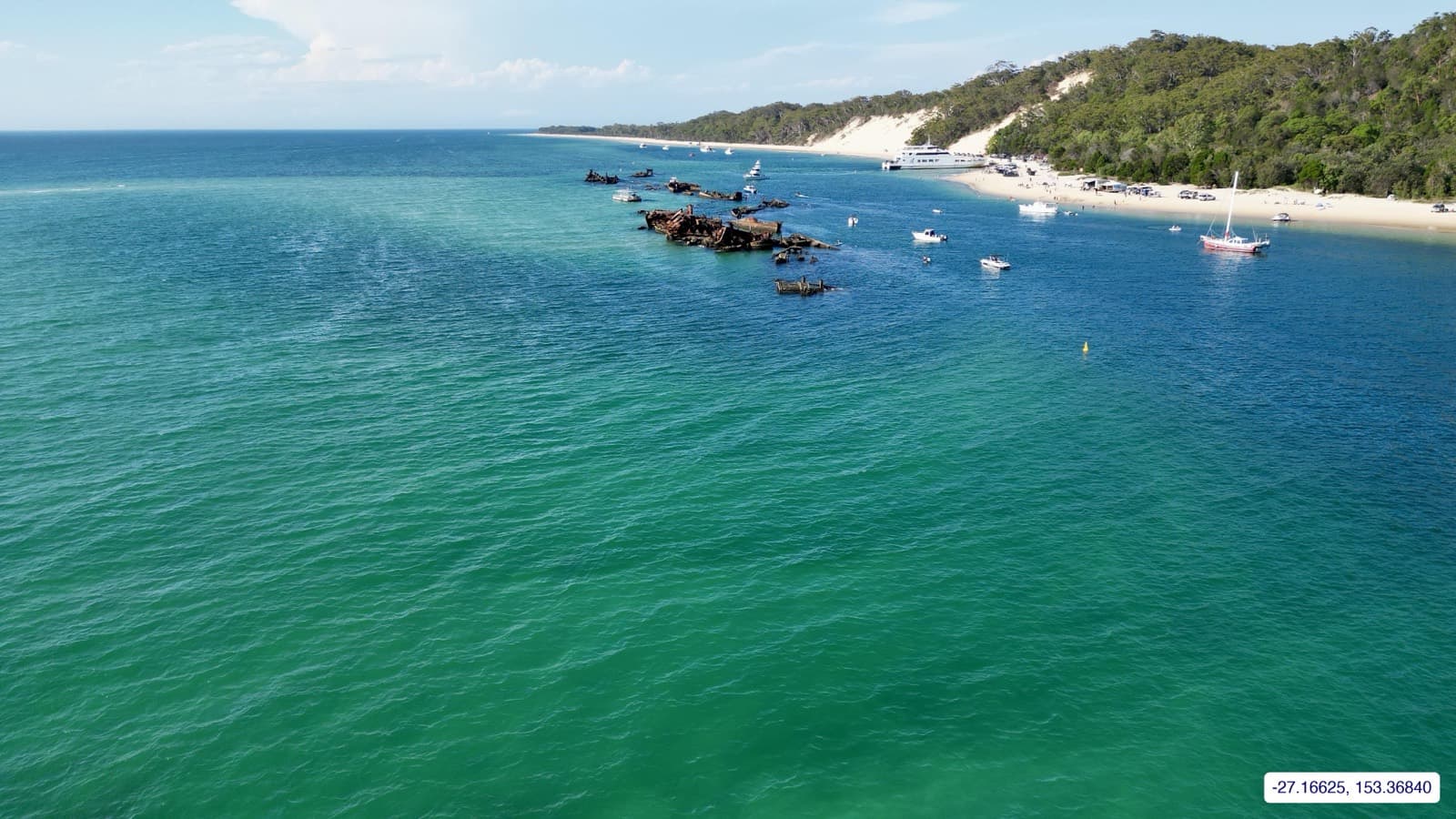 Photograph taken near Moreton Island