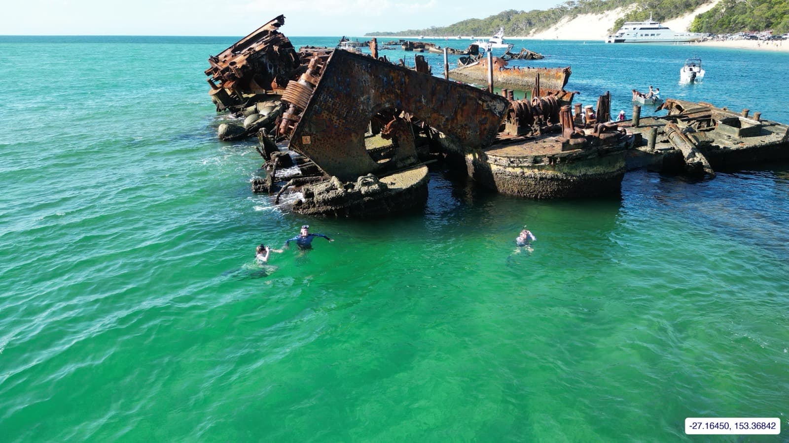 Photograph taken near Moreton Island